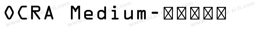 OCRA Medium字体转换